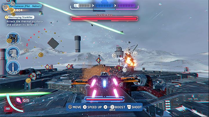 This stage has two main parts - LEGO Skywalker Saga: Destroying Starkiller - walkthrough - Episode 7 - The Force Awakens - LEGO Skywalker Saga Guide