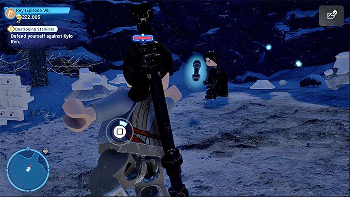 Ultimately, you will reach the place where the second part of the fight with Kylo Ren takes place - LEGO Skywalker Saga: Destroying Starkiller - walkthrough - Episode 7 - The Force Awakens - LEGO Skywalker Saga Guide