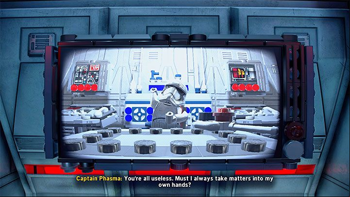 Captain Phasma will initially hide in the central control room - LEGO Skywalker Saga: Captain Phasma - boss, how to beat? - Bosses - LEGO Skywalker Saga Guide