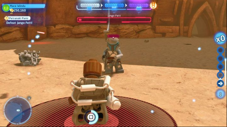 Another unique attack by Jango is trapping the hero - LEGO Skywalker Saga: Jango Fett - boss, how to beat? - Bosses - LEGO Skywalker Saga Guide