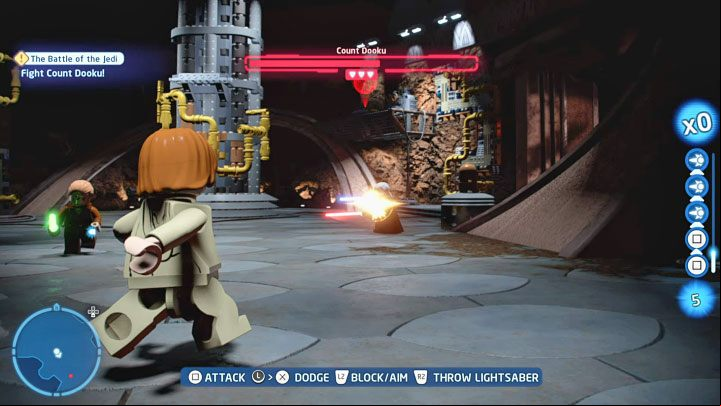 The overall tactic for fighting Count Dooku is similar to Darth Maul and other lightsaber-wielding enemies - LEGO Skywalker Saga: Count Dooku in Episode 2 - boss, how to beat? - Bosses - LEGO Skywalker Saga Guide