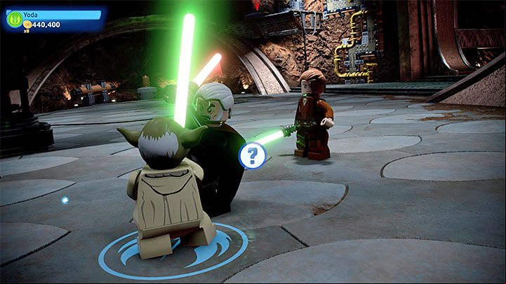 At the end of the battle Yoda s the fray, but it doesn't change the strategy in any way - keep throwing your lightsaber, dodging and reaching the higher platforms where he hides - LEGO Skywalker Saga: Count Dooku in Episode 2 - boss, how to beat? - Bosses - LEGO Skywalker Saga Guide