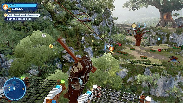 You'll reach a wall - have Yoda cut out a hole in it to open the way forward - LEGO Skywalker Saga: Droid Attack on the Wookiees - walkthrough - Episode 3 - Revenge of the Sith - LEGO Skywalker Saga Guide