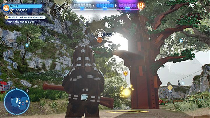 Once you land, a short cutscene showing the escape pod will play - it's your destination - LEGO Skywalker Saga: Droid Attack on the Wookiees - walkthrough - Episode 3 - Revenge of the Sith - LEGO Skywalker Saga Guide