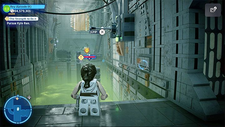 BB-8 must help Rey get to the other side of the pit - LEGO Skywalker Saga: Kylo Ren - boss, how to beat? - Bosses - LEGO Skywalker Saga Guide