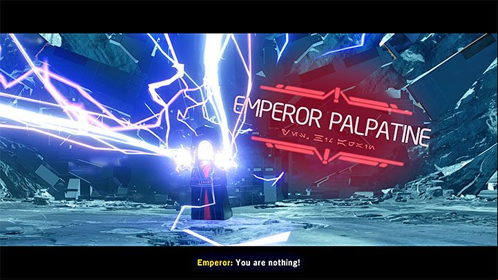 Emperor Palpatine is the final boss of the Be With Me mission - LEGO Skywalker Saga: Emperor - boss, how to beat? - Bosses - LEGO Skywalker Saga Guide