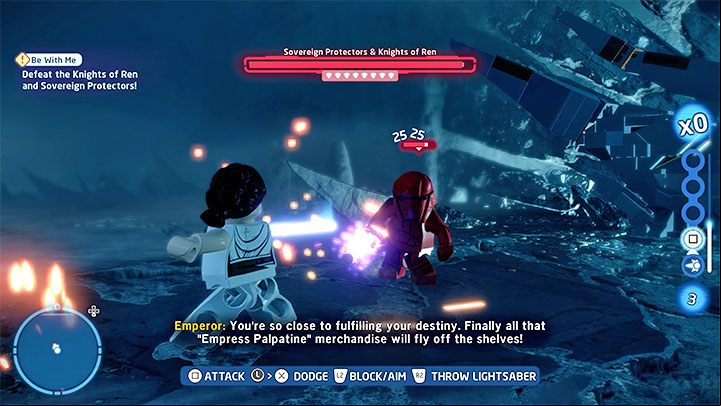 The final level of Episode 9 has 3 parts, and each will have different tasks - LEGO Skywalker Saga: Be With Me - walkthrough - Episode 9 - The Rise of Skywalker - LEGO Skywalker Saga Guide