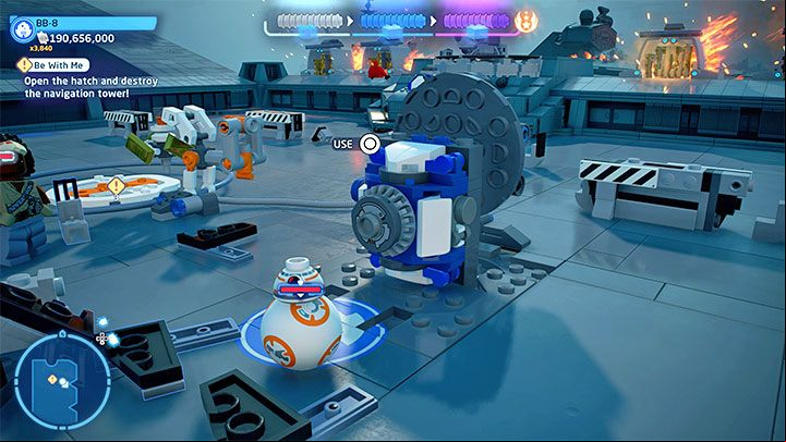 The boss is assisted by Stormtroopers - you can attack them during the main confrontation or deal with them after defeating BB-Boss - LEGO Skywalker Saga: Be With Me - walkthrough - Episode 9 - The Rise of Skywalker - LEGO Skywalker Saga Guide