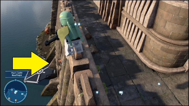 This brick is locked within the castle walls - LEGO Skywalker Saga: Mazs Castle - list of all puzzles - Takodona - LEGO Skywalker Saga Guide