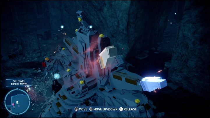 To get to this collectible, you have to collect the parts of the throne lying in the room and place them in the right places - LEGO Skywalker Saga: Sith Citadel - list of all puzzles - Exegol - LEGO Skywalker Saga Guide
