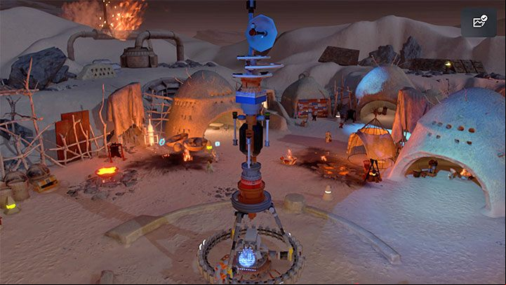Choose any character that uses the Force - stack tower fragments on top of each other - LEGO Skywalker Saga: Tuanul Village - list of all puzzles - Jakku - LEGO Skywalker Saga Guide