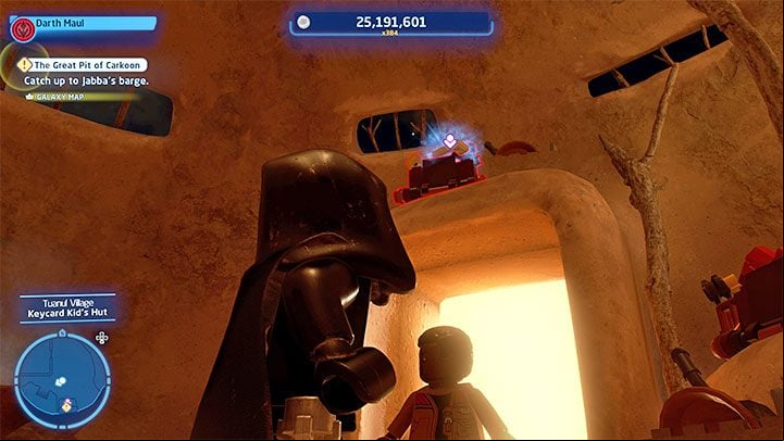 Enter the hut located nearby (Keycard Kid's Hut) - LEGO Skywalker Saga: Tuanul Village - list of all puzzles - Jakku - LEGO Skywalker Saga Guide