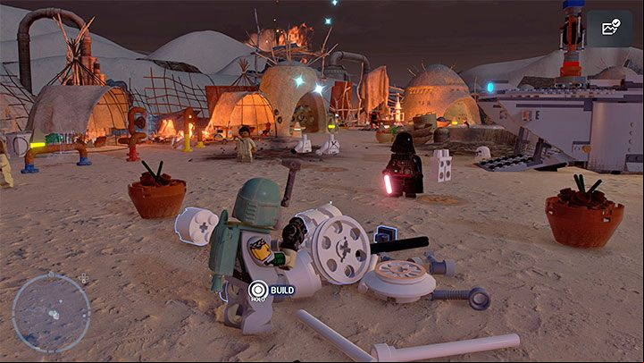 You must complete the entire mission by obtaining and delivering seeds - LEGO Skywalker Saga: Tuanul Village - list of all puzzles - Jakku - LEGO Skywalker Saga Guide