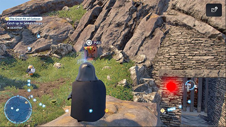 There are levers to the left and right of the closed entrance - LEGO Skywalker Saga: Temple Island - list of all puzzles - Ahch-To - LEGO Skywalker Saga Guide