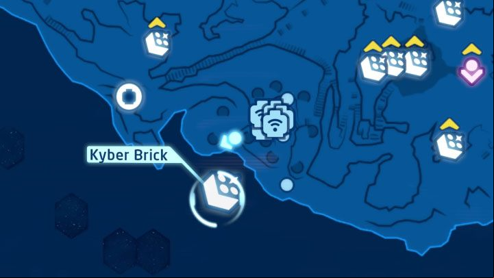 Collectible: Puzzle - Kyber Brick - LEGO Skywalker Saga: Temple Island - list of all puzzles - Ahch-To - LEGO Skywalker Saga Guide