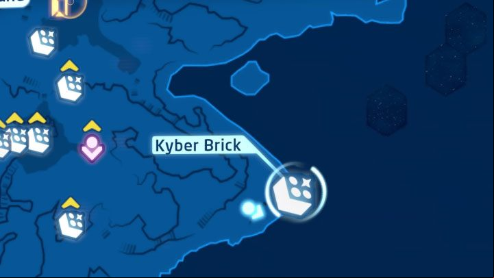 Collectible: Puzzle - Kyber Brick - LEGO Skywalker Saga: Temple Island - list of all puzzles - Ahch-To - LEGO Skywalker Saga Guide