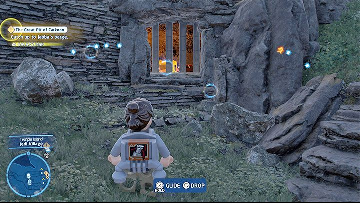 Collectible: Puzzle - Kyber Brick - LEGO Skywalker Saga: Temple Island - list of all puzzles - Ahch-To - LEGO Skywalker Saga Guide
