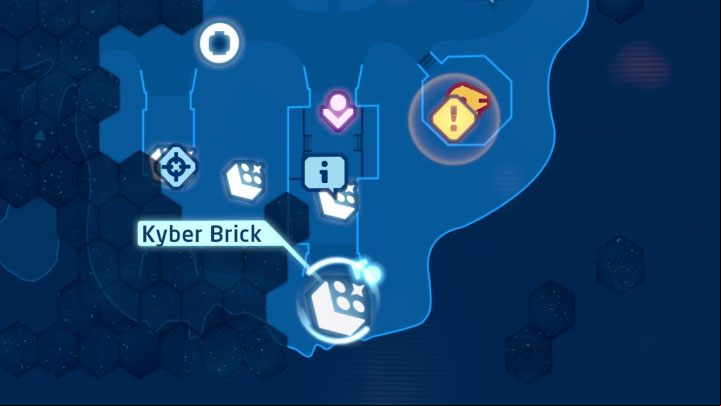 Collectible: Puzzle - Kyber Brick - LEGO Skywalker Saga: Resistance Base - list of all puzzles - DQar - LEGO Skywalker Saga Guide