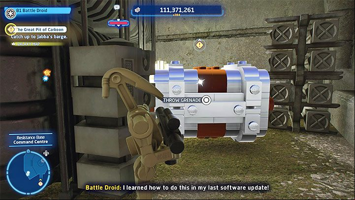 As you walk through the Command Center you can talk to a member of the resistance and learn about the need to provide an energy source - LEGO Skywalker Saga: Resistance Base - list of all puzzles - DQar - LEGO Skywalker Saga Guide