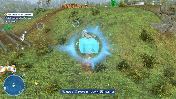 As active characters you should choose any person with the Force and a droid - LEGO Skywalker Saga: Resistance Base - list of all puzzles - DQar - LEGO Skywalker Saga Guide