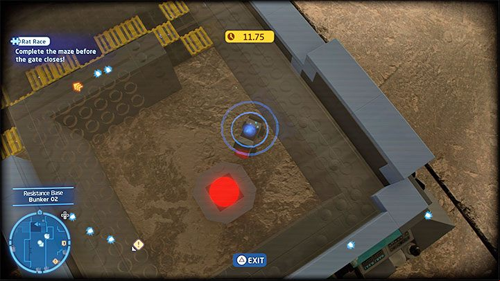 Find the golden terminal shown in the picture 1 in bunker 02 and interact with it as C-3PO - LEGO Skywalker Saga: Resistance Base - list of all puzzles - DQar - LEGO Skywalker Saga Guide