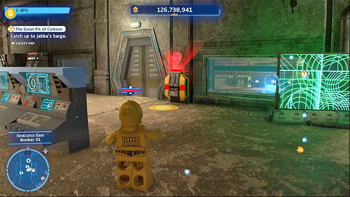 Your task is to open the room with the collectible (the picture above) - LEGO Skywalker Saga: Resistance Base - list of all puzzles - DQar - LEGO Skywalker Saga Guide