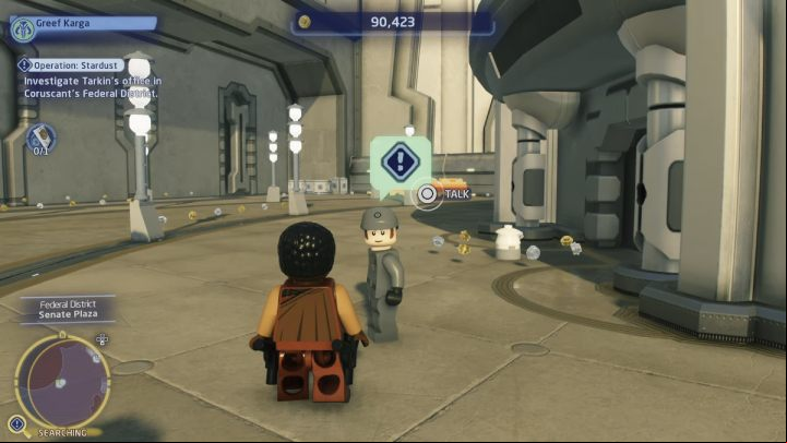 When you reach the federal district, take a taxi and go to the senate building - LEGO Skywalker Saga: Operation Stardust - walkthrough - Yavin 4 - The Great Temple - LEGO Skywalker Saga Guide