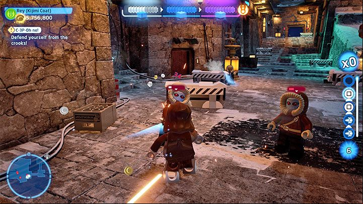 In the next location you will meet a group Kijimi Crooks - LEGO Skywalker Saga: C-3P-Oh No! - walkthrough - Episode 9 - The Rise of Skywalker - LEGO Skywalker Saga Guide