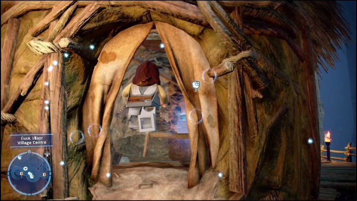 In the southern part of the location you will find a hole in the tree - LEGO Skywalker Saga: Ewok Village - list of all puzzles - Endor - LEGO Skywalker Saga Guide