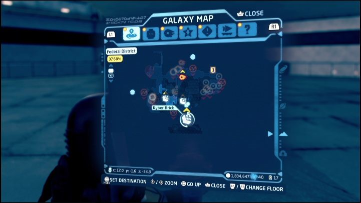 Collectible: Puzzle - Kyber Brick - LEGO Skywalker Saga: Federal District - list of puzzles - Coruscant - LEGO Skywalker Saga Guide