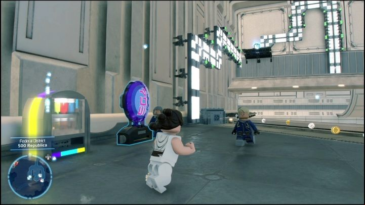 Reaching this brick requires a character with a lightsaber - LEGO Skywalker Saga: Federal District - list of puzzles - Coruscant - LEGO Skywalker Saga Guide