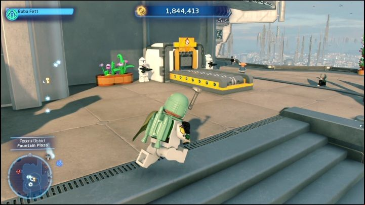 The first thing you have to do is get inside the room - LEGO Skywalker Saga: Federal District - list of puzzles - Coruscant - LEGO Skywalker Saga Guide