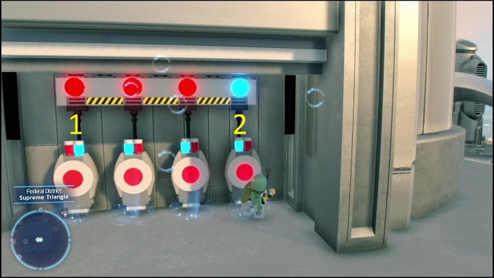 After opening the path, you will notice 4 buttons - LEGO Skywalker Saga: Federal District - list of puzzles - Coruscant - LEGO Skywalker Saga Guide