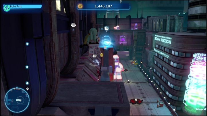 This brick is on the outside of the building - LEGO Skywalker Saga: Uscru District - list of all puzzles - Coruscant - LEGO Skywalker Saga Guide