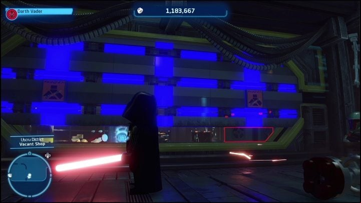 This brick is inside a locked room in a small building - LEGO Skywalker Saga: Uscru District - list of all puzzles - Coruscant - LEGO Skywalker Saga Guide