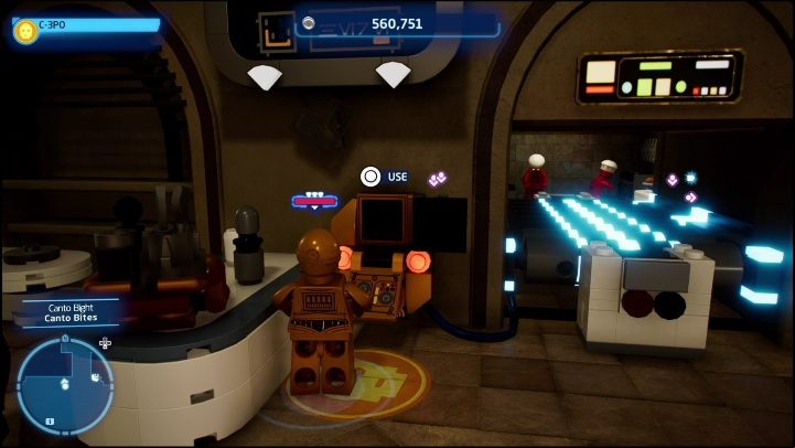 You need a protocol droid to get the collectible from the canteen - LEGO Skywalker Saga: Canto Bight - list of all puzzles - Cantonics - LEGO Skywalker Saga Guide