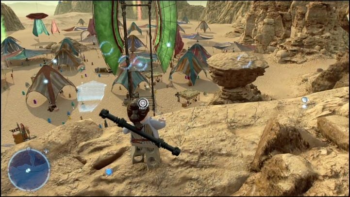 The brick is on the scaffolding - LEGO Skywalker Saga: Forbidden Valley - list of all puzzles - Pasaana - LEGO Skywalker Saga Guide