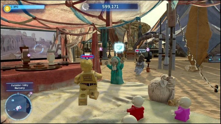 To get this collectible, you need to recreate 3 important battles in the history of Star Wars - LEGO Skywalker Saga: Forbidden Valley - list of all puzzles - Pasaana - LEGO Skywalker Saga Guide