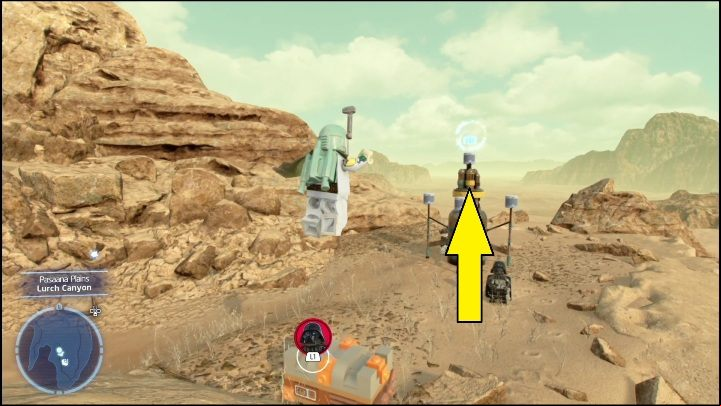 This brick is on the tower - LEGO Skywalker Saga: Forbidden Valley - list of all puzzles - Pasaana - LEGO Skywalker Saga Guide