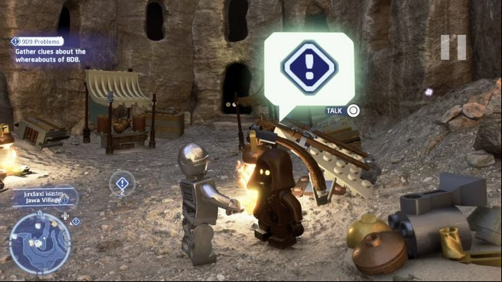 Finally, go to the rocky regions - LEGO Skywalker Saga: 9D9 Problems - walkthrough - Tatooine - the desert of Jundland - LEGO Skywalker Saga Guide