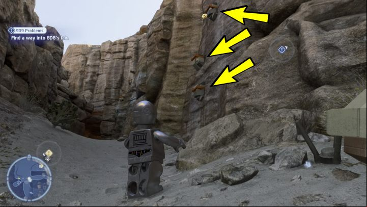 You must now use the device that has just been uncovered - LEGO Skywalker Saga: 9D9 Problems - walkthrough - Tatooine - the desert of Jundland - LEGO Skywalker Saga Guide
