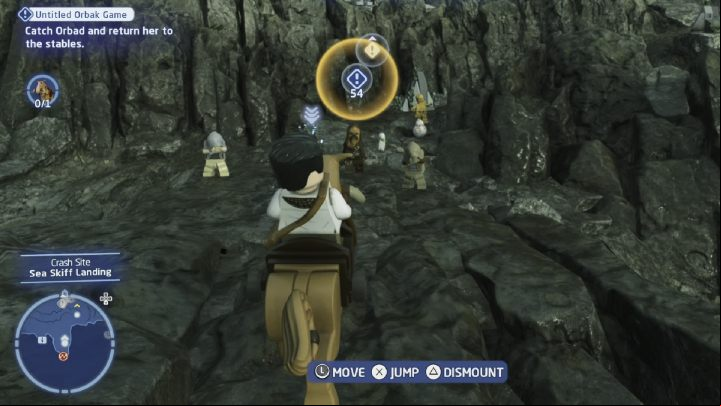 When all 3 animals are in the stables, talk to the quest giver - LEGO Skywalker Saga: Untitled Orbak Game - walkthrough - Kef Bir - Disaster site - LEGO Skywalker Saga Guide