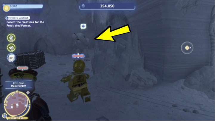 Finally, go to the Echo Base on the planet Hoth - LEGO Skywalker Saga: Wildlife Wishlist - walkthrough - Kef Bir - Disaster site - LEGO Skywalker Saga Guide
