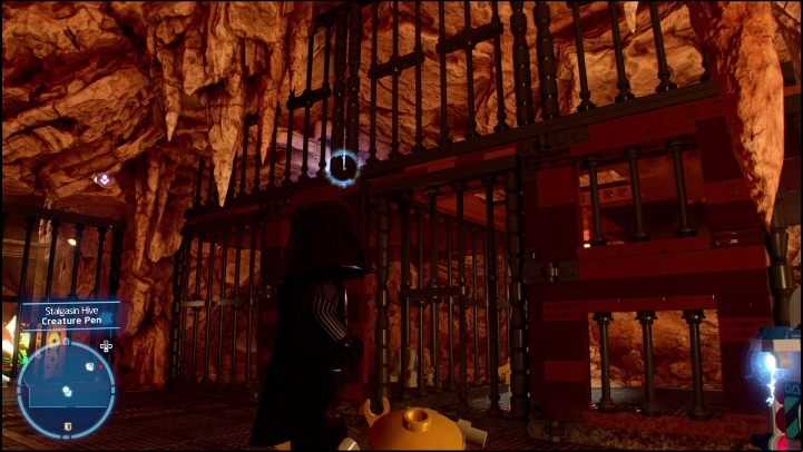This brick is in a cage, in an animal enclosure - LEGO Skywalker Saga: Stalgasin Hive - list of all puzzles - Geonosis - LEGO Skywalker Saga Guide