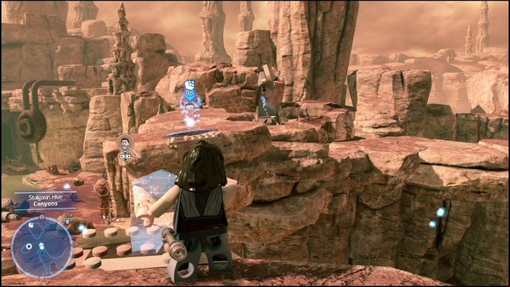 You can reach this brick by playing as a glider-equipped Scavenger (obtainable in Episodes 6 and 7) - LEGO Skywalker Saga: Stalgasin Hive - list of all puzzles - Geonosis - LEGO Skywalker Saga Guide