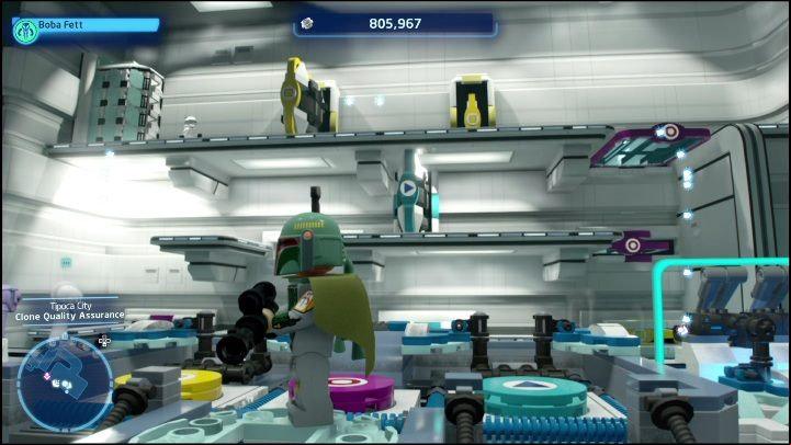You'll obtain this collectible by leading a character down to the very bottom - LEGO Skywalker Saga: Tipoca City - list of all puzzles - Kamino - LEGO Skywalker Saga Guide