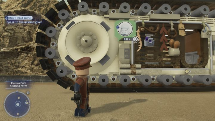 Take a taxi in the Forbidden Valley on the planet Pasaana to get to the Pasaana Plains - LEGO Skywalker Saga: Dont Tread on Me - walkthrough - Pasaana - Forbidden Valley - LEGO Skywalker Saga Guide