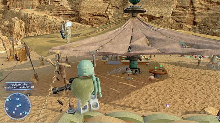 The Wookiee is standing on one of the tents - LEGO Skywalker Saga: Wheres the Wookiee? - list of all (part 2) - Challenges - LEGO Skywalker Saga Guide