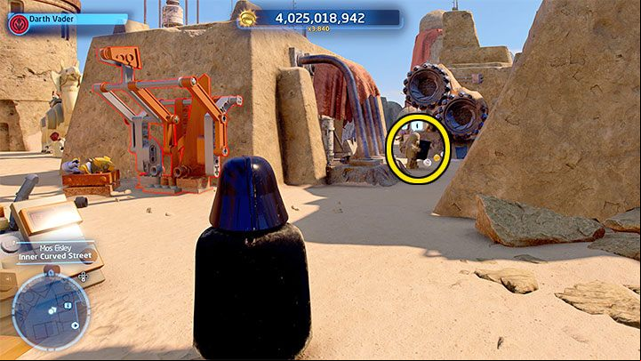 You will find the Wookiee you are looking for, standing between the buildings (the screenshot above) - LEGO Skywalker Saga: Wheres the Wookiee? - list of all (part 2) - Challenges - LEGO Skywalker Saga Guide