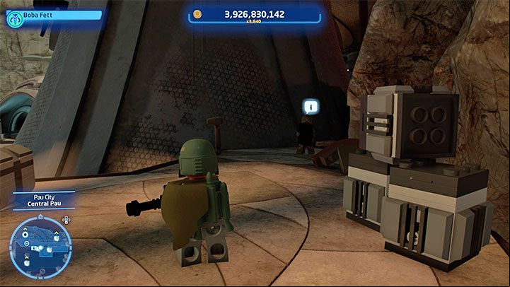 The Wookiee is standing in a dimly lit area next to a few chests - LEGO Skywalker Saga: Wheres the Wookiee? - list of all (part 2) - Challenges - LEGO Skywalker Saga Guide